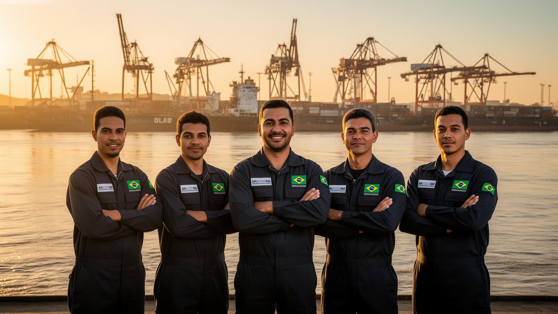Equipe DAS Empreendimentos no porto